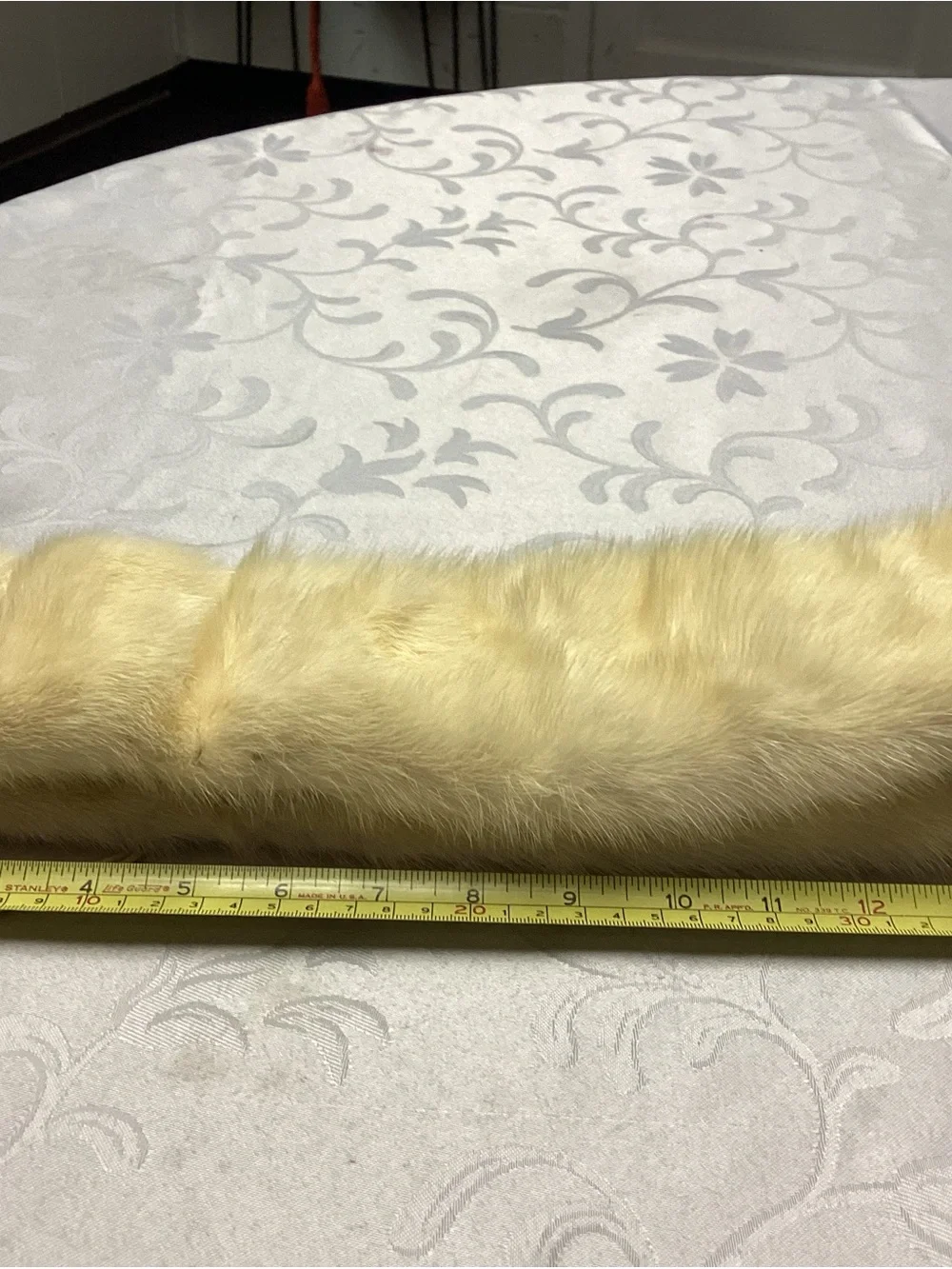 Cream REAL Fur ScarfCOLLAR wrap.